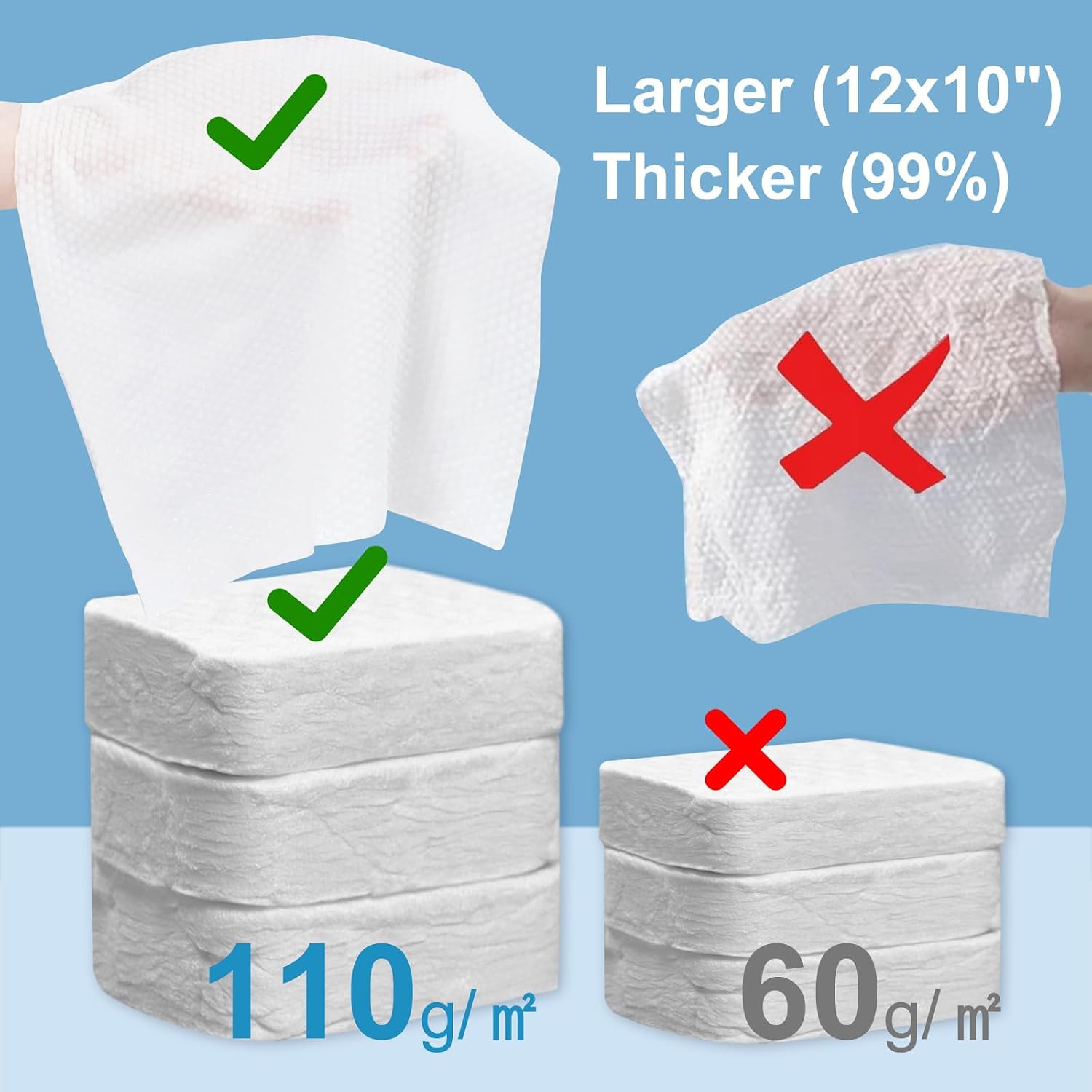 Disposable Compressed Face Towels, 48 Pack Individually Wrapped, 11.8" × 9.5" Pure Cotton Travel Towels, Quick-Expand, Ultra Absorbent & Thickened Portable Towels