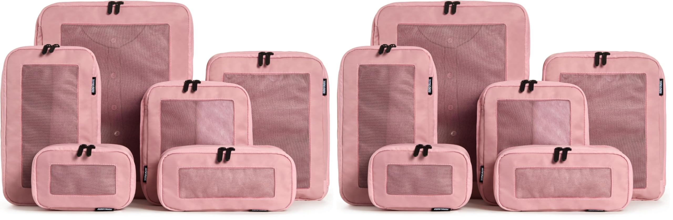 Compression Packing Cubes for Travel, 6-Pack, Beige | Solves overpacking, 6-Piece set fits most suitcases, 50% Space savings, Compression luggage organizer bags