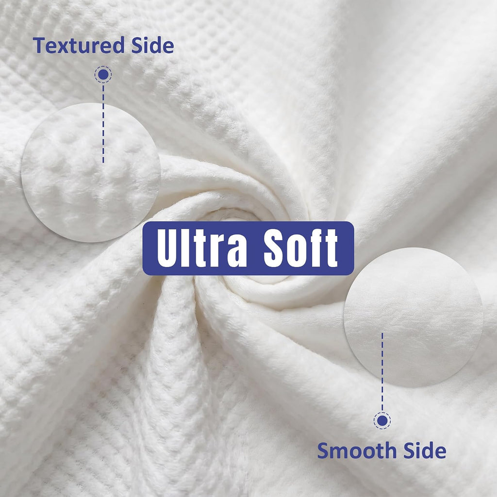 Ourmed Life Disposable Face Towels for All Skin, 100 Count - Ultra Value | Clinically Tested, Reduce Redness, Skin Soothing, Sensitive Skin friendly, Biodegradable, Skincare, Women Cleansing,Absorbent
