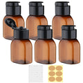 Travel Bottles for Toiletries 6 Pack 2.2oz Leak Proof Containers | Wide Mouth, TSA Approved, Refillable Squeeze Bottles with Flip Cap, for Shampoo Conditioner Body Wash Lotion(Clear)