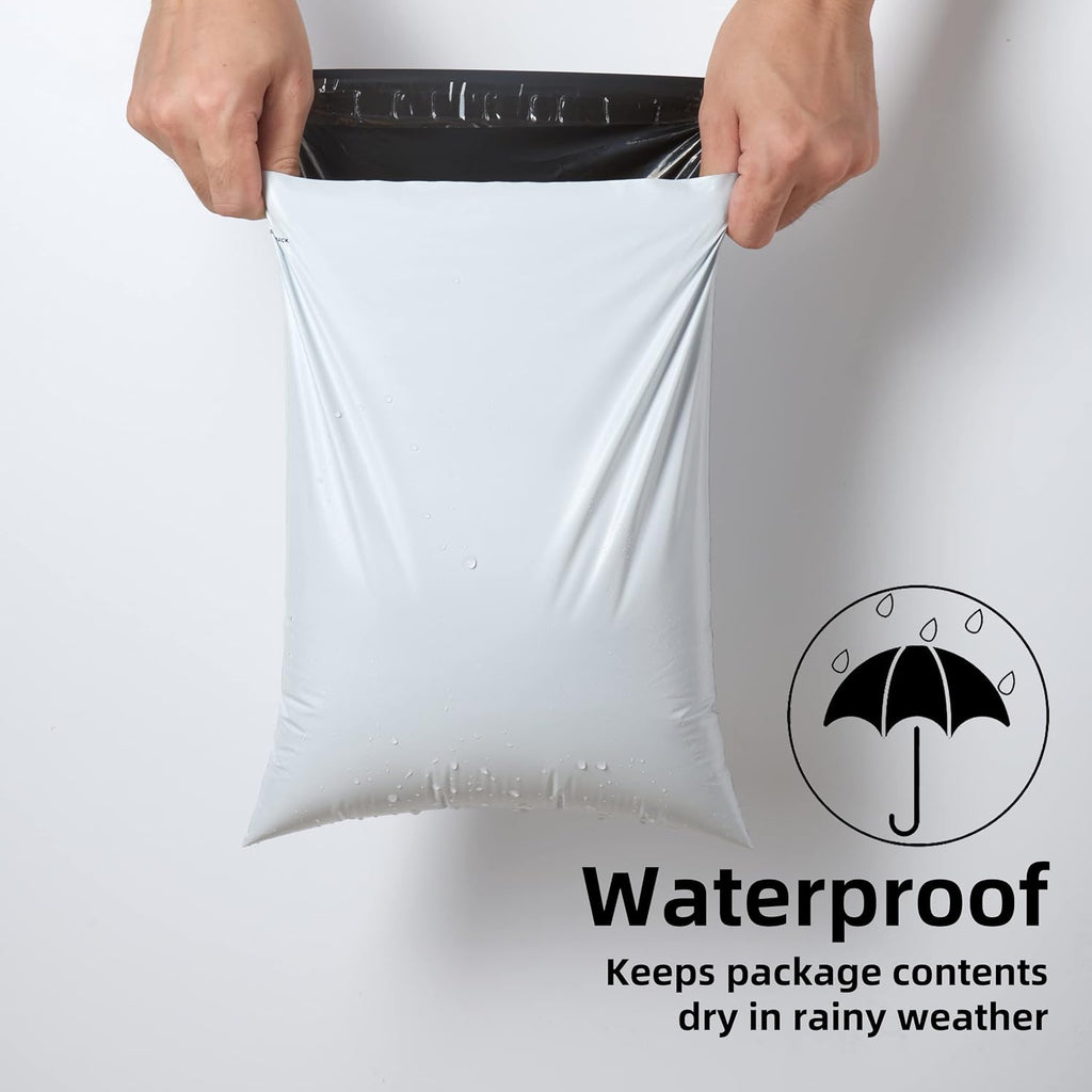 White Poly Mailers 14.5x19 in, Shipping Bags, 100 Pcs | Mailer bags for shipping clothes and large shipping envelopes for packing shirts, hoodies, and apparel.