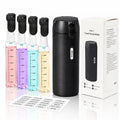 4-in-1 Travel Dispenser Bottle,4 Pack 30ML Travel Bottles for Toiletries, Leak Proof Travel Size Containers (Black)
