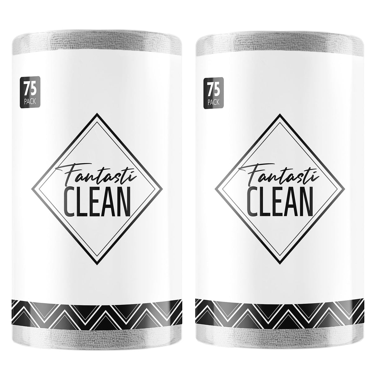 Fantasticlean Microfiber Cleaning Cloth Roll -75 Pack, 12" x 12" (Pink) | Reusable Alternative to Paper Towels, Ultra Absorbent, Lint-free Microfiber Towel Roll, for All-Purpose Cleaning