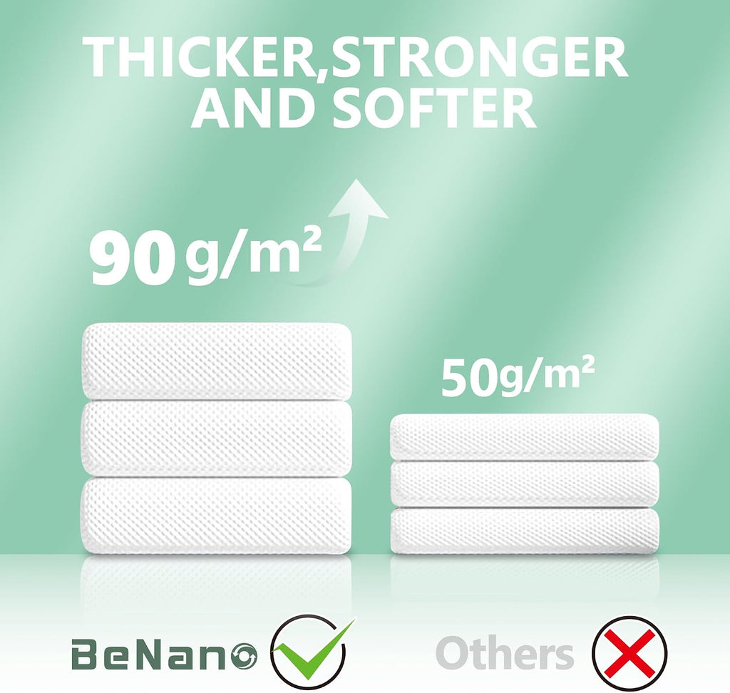 Benano 55.1x27.5 in Compressed Bath Towel Tablets | Travel Towel, 5 Pack | Water-activated, large reusable compact bath towels. Perfect for camping, hotel, hiking, sports, beach, swimming, vacation.