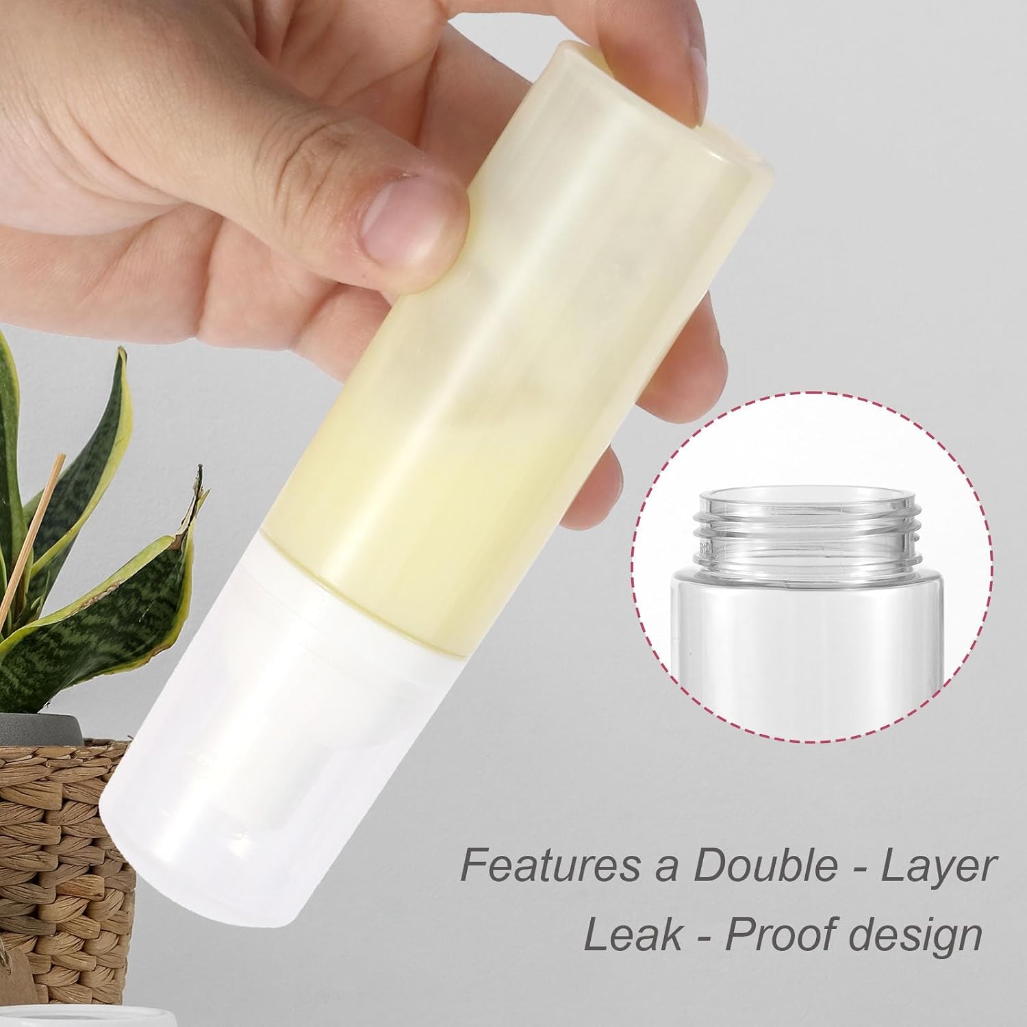 3pcs 2oz Small Size Mousse Plastic Travel Foam Pump Bottle Dispenser (60ml) | Clear, Leakproof, Tsa approved, Travelers Daily Use, for Hand Soap, Shampoo, Lash Cleanser