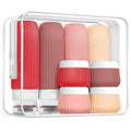 Mrsdry Travel Bottles - 8 Pack, TSA Approved Travel Size Toiletries, Leak Proof Silicone Squeezable Containers in Clear Bag