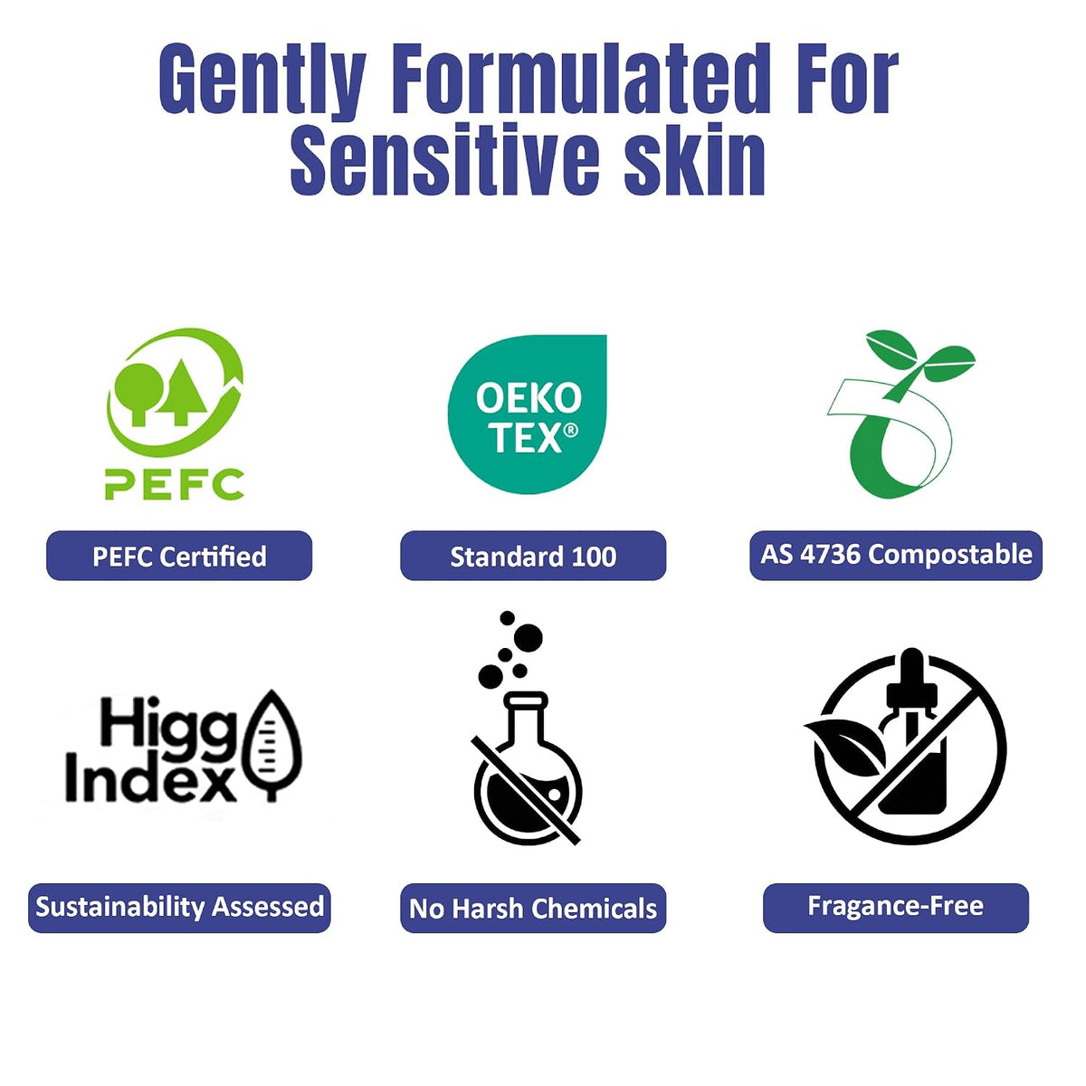 Ourmed Life Face Towels, Disposable Biodegradable Clean Facial Towels for Sensitive Skin, Lint- free Face Cloths for Makeup Remover, Skincare and Women Cleaning, Dry Wipes,100 Count EF Texture | Clinically Tested, Reduce Redness, Skin Soothing, Sensitive