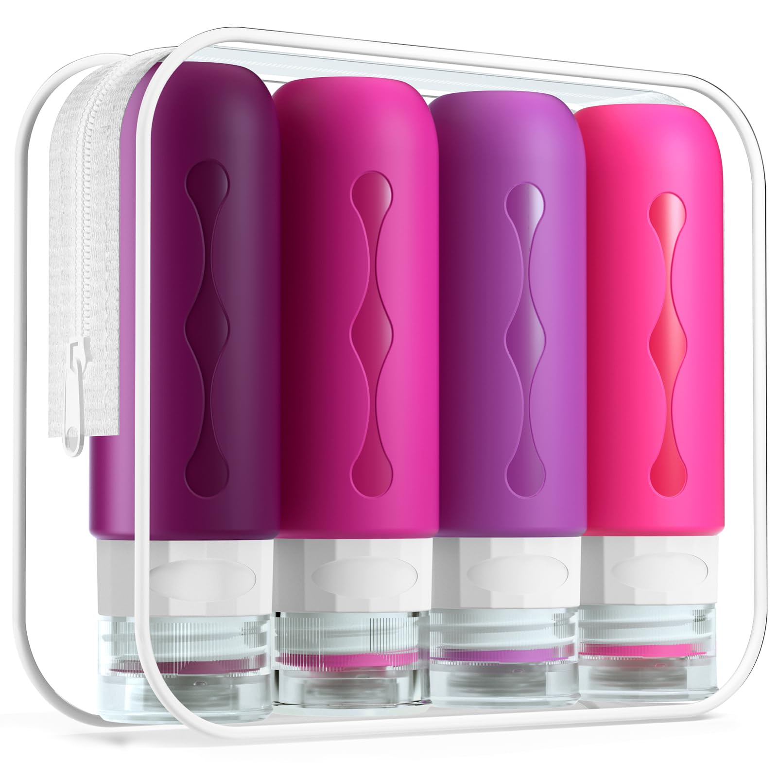 Gemice Travel Bottles for Toiletries, Tsa Approved, Travel Size Containers, BPA Free Leak Proof Tubs Refillable Liquid Accessories for Cometic Shampoo and Lotion Soap