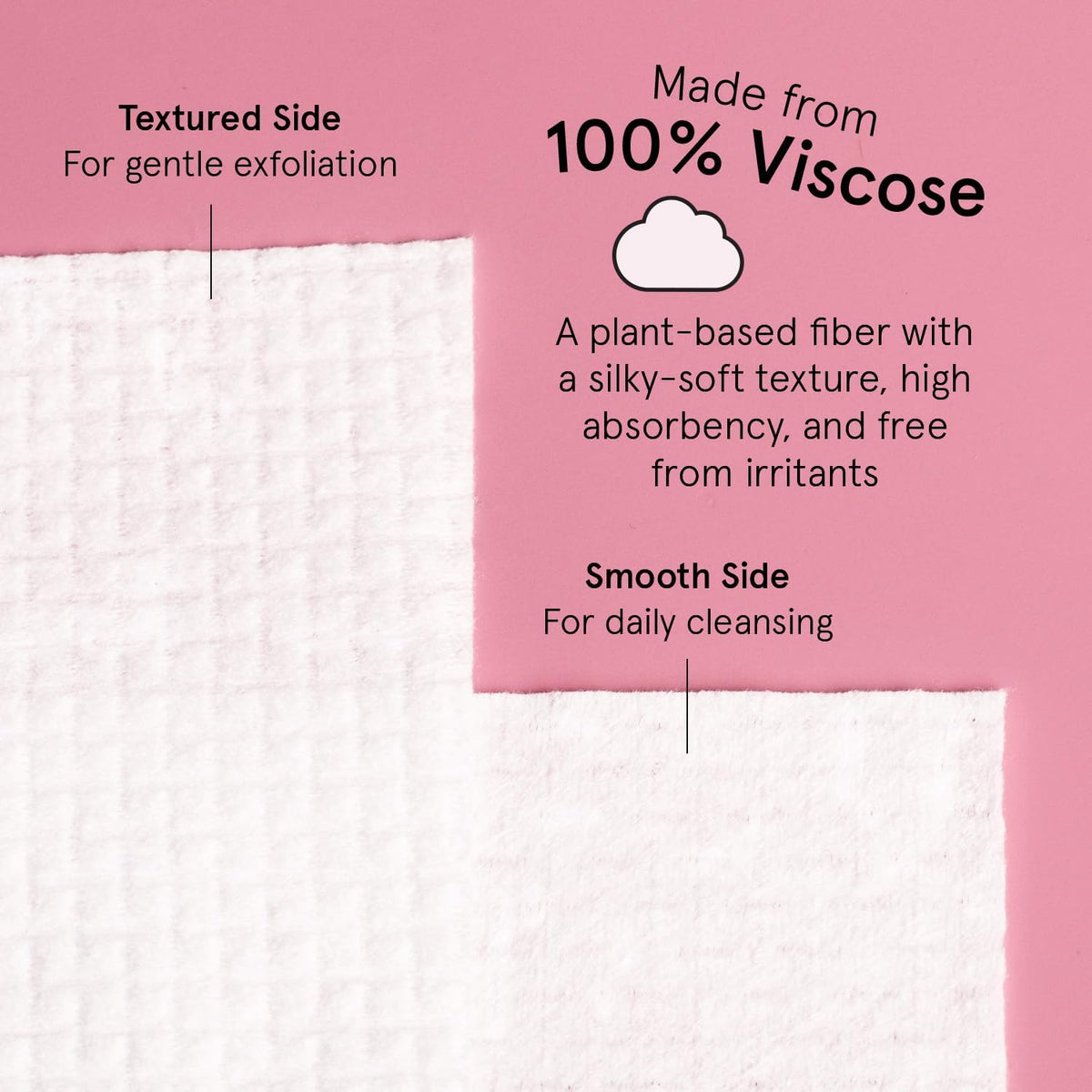 grace & stella Face Towels Disposable XL- Travel Essentials (60 Count) | Ultra-Soft & Absorbent Face Wipes Towelettes, Facial Towels for Cleansing & Makeup Removal - Face Cleansing Foaming Nets