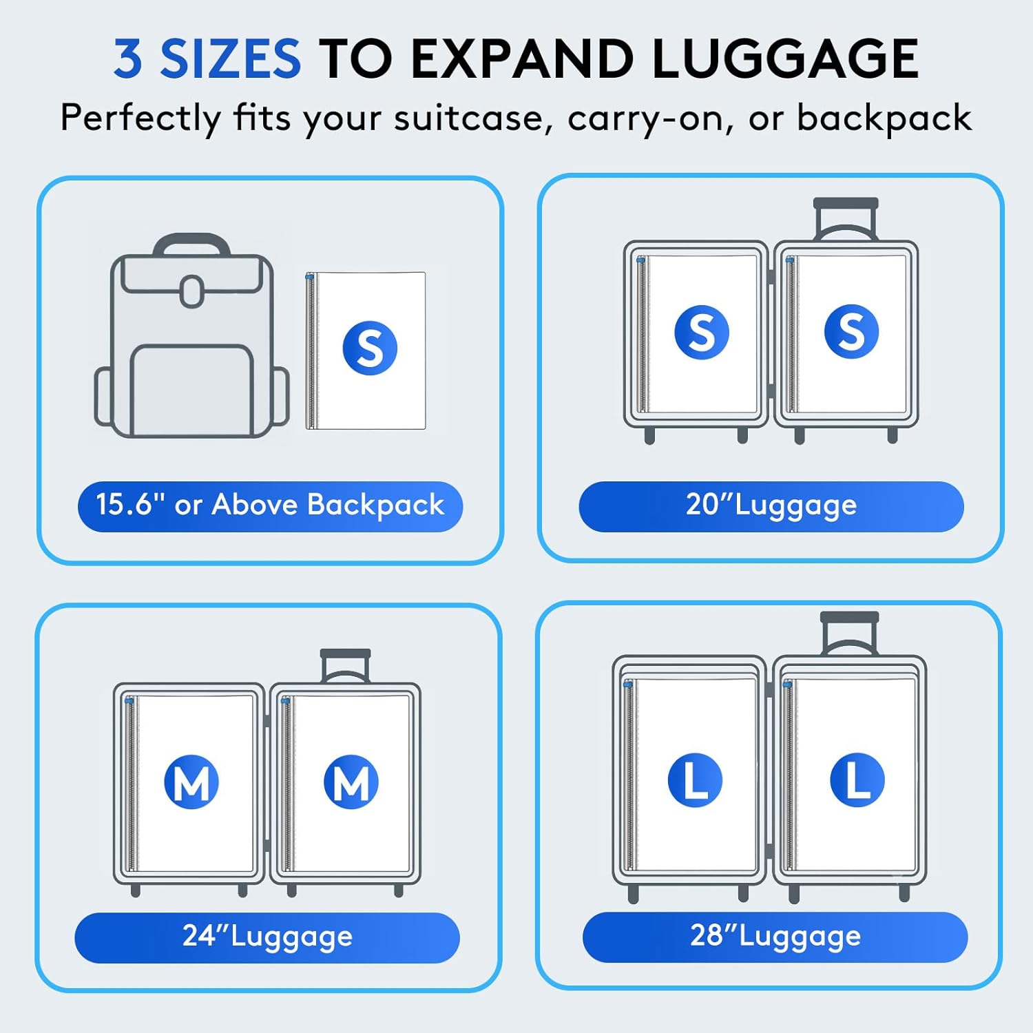 15+1 Packs Vacuum Bags for Travel with Rechargeable Pump, 3 Sizes Vacuum Seal Bags for Clothing, Compression Vacuum Travel Bags for Luggage, Vacuum Packing Bags for Closet Organization