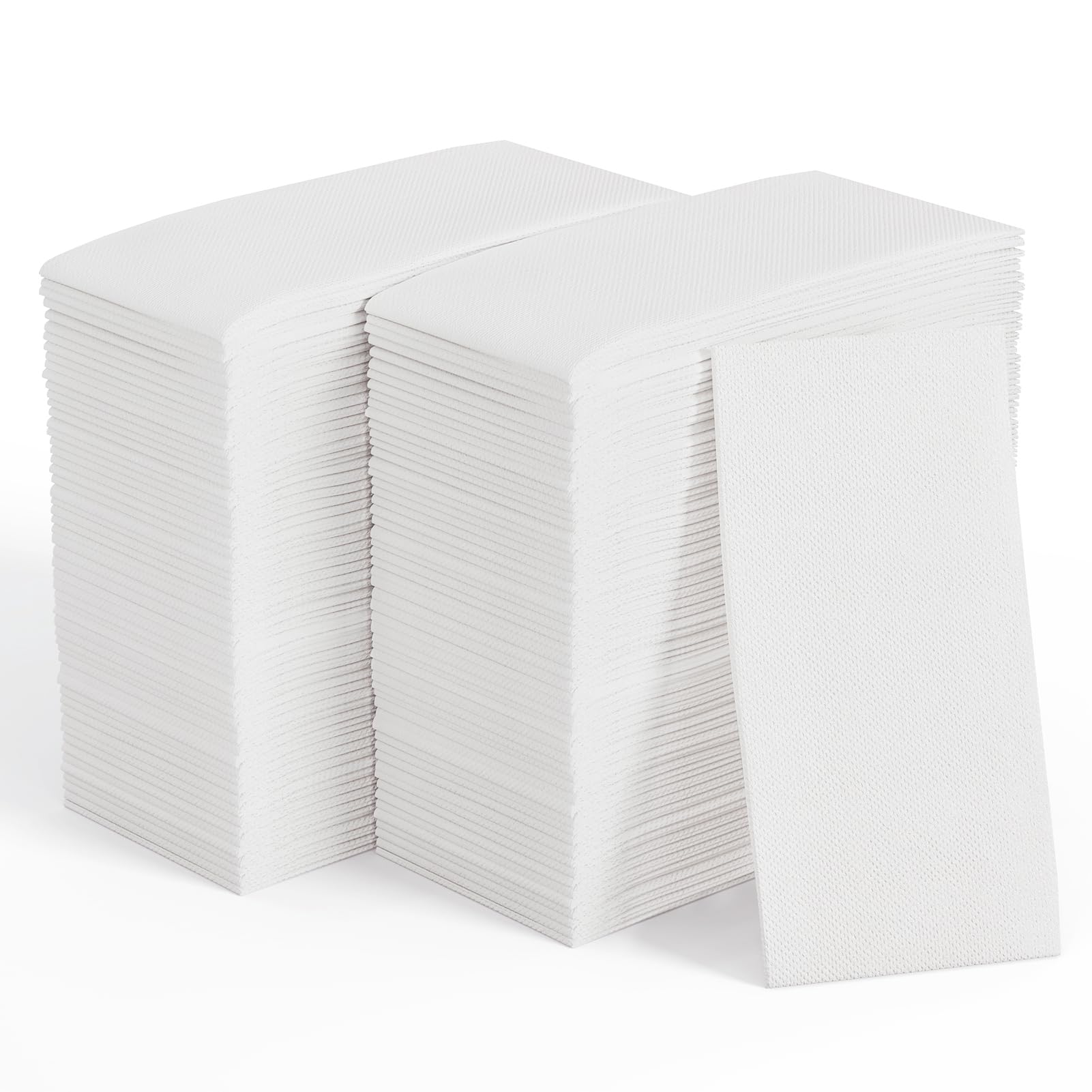 200 Pack Disposable Paper Napkins, Soft Bathroom Napkins for Guests, 2-Ply White Paper Hand Towels for Halloween, Wedding, Thanksgiving