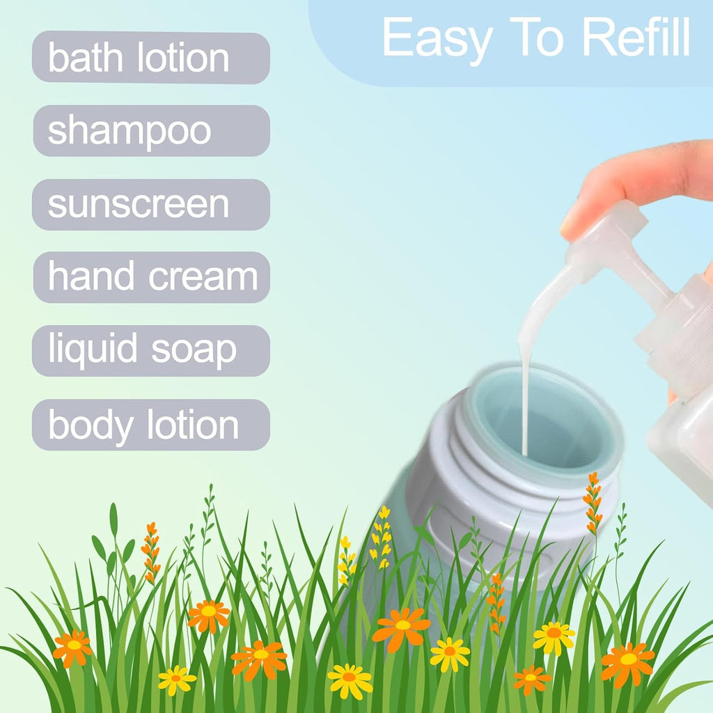 15 Pack Silicone Travel Bottles TSA Approved 3oz, Opal Shaped Leak Proof Refillable Toiletry Containers, BPA Free Wide Mouth Portable Travel Size Bottles for Shampoo Conditioner Lotion Body Wash