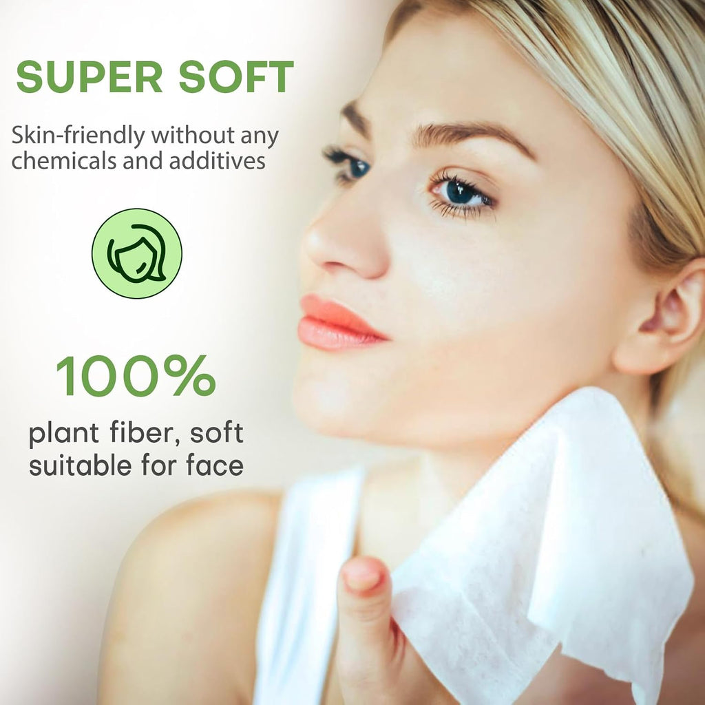 Compressed Towel Tablets 100 Count, Disposable Face Towels for Travel, Thick Soft Washcloths, Compact Coin Tissues for Skin Care, Gym, Camping, Home, 9 x 7.8 in
