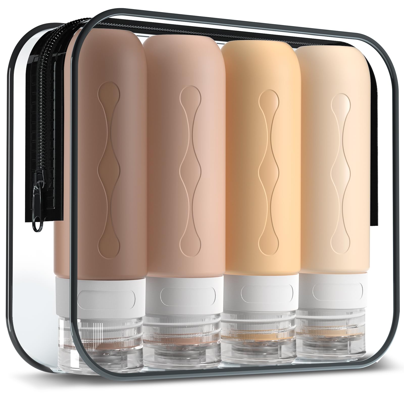 Gemice Travel Bottles for Toiletries, Tsa Approved, Travel Size Containers, BPA Free Leak Proof Tubs Refillable Liquid Accessories for Cometic Shampoo and Lotion Soap