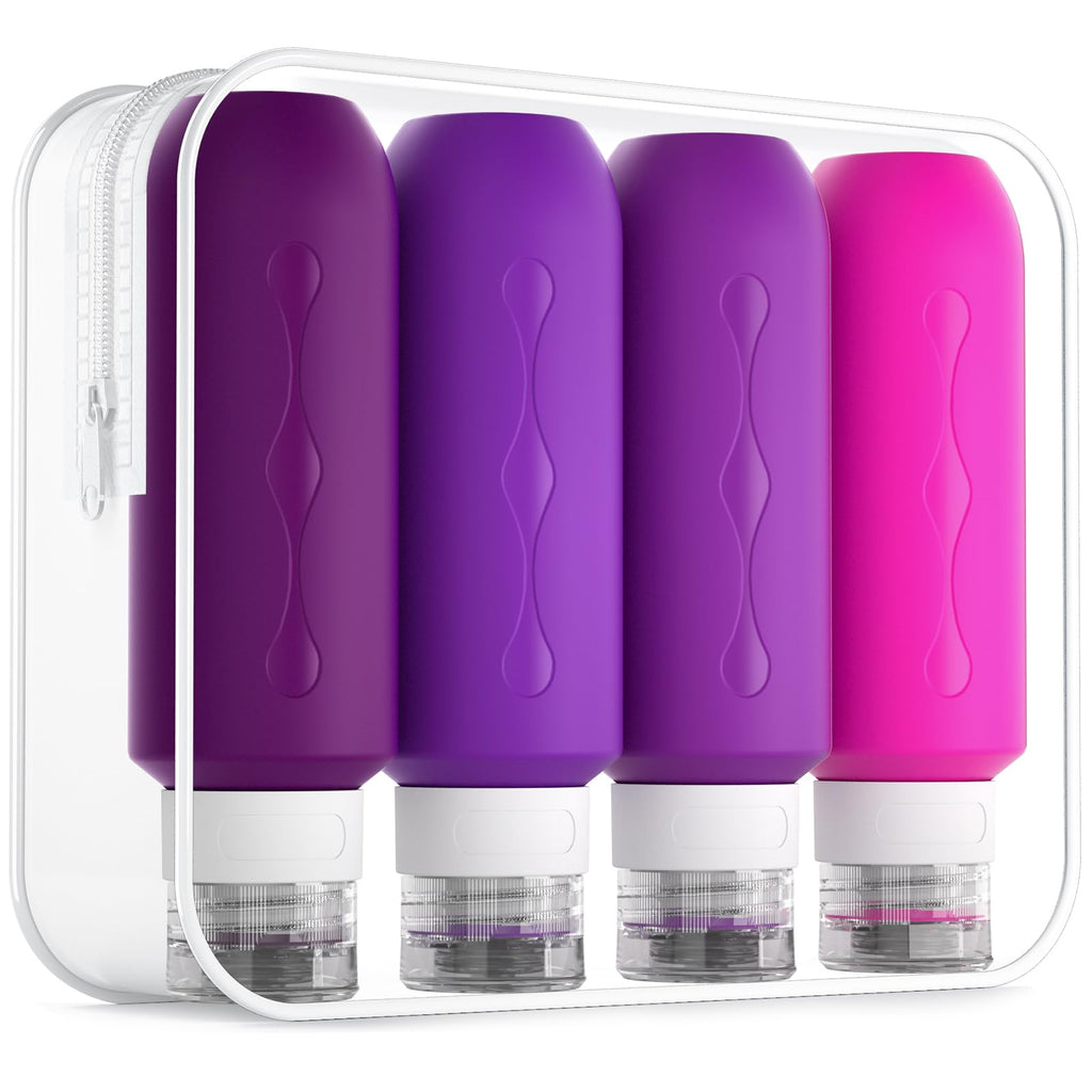 Gemice Travel Bottles for Toiletries, Tsa Approved, Travel Size Containers, BPA Free Leak Proof Tubs Refillable Liquid Accessories for Cometic Shampoo and Lotion Soap