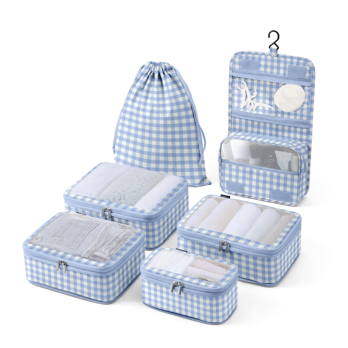 Vandel TSA-Friendly Packing Cubes for Carry On, Mesh Suitcase Organizer Bag | Professional Travel Organizer Bags for Women with Mesh Panel, Small Packing Cubes with Durable Zippers, Luggage Cube Set of 4