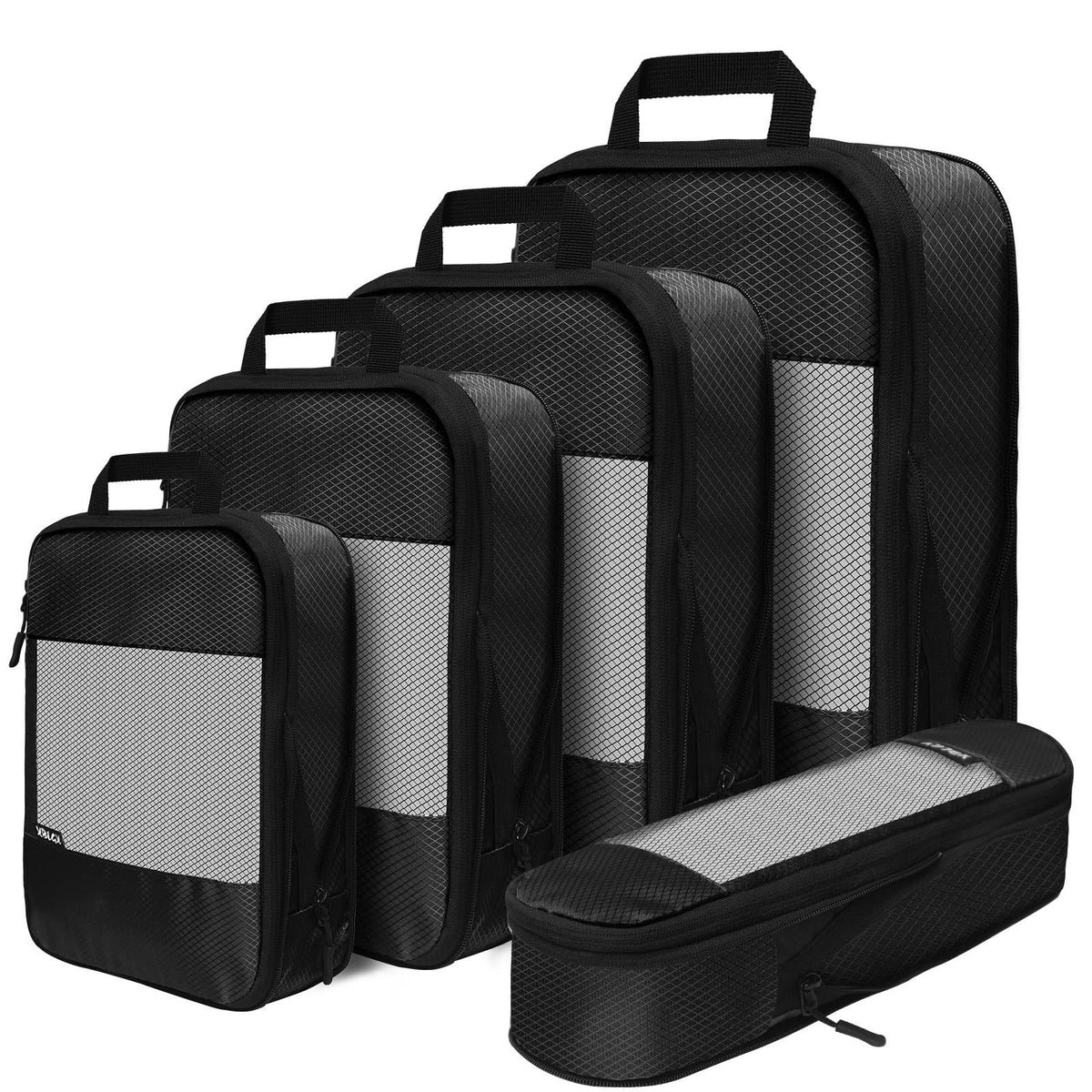 Compression Packing Cubes for Suitcases,5 Set Travel Essentials, Lightweight Luggage Organizer Bags, Travel Cubes for Carry on