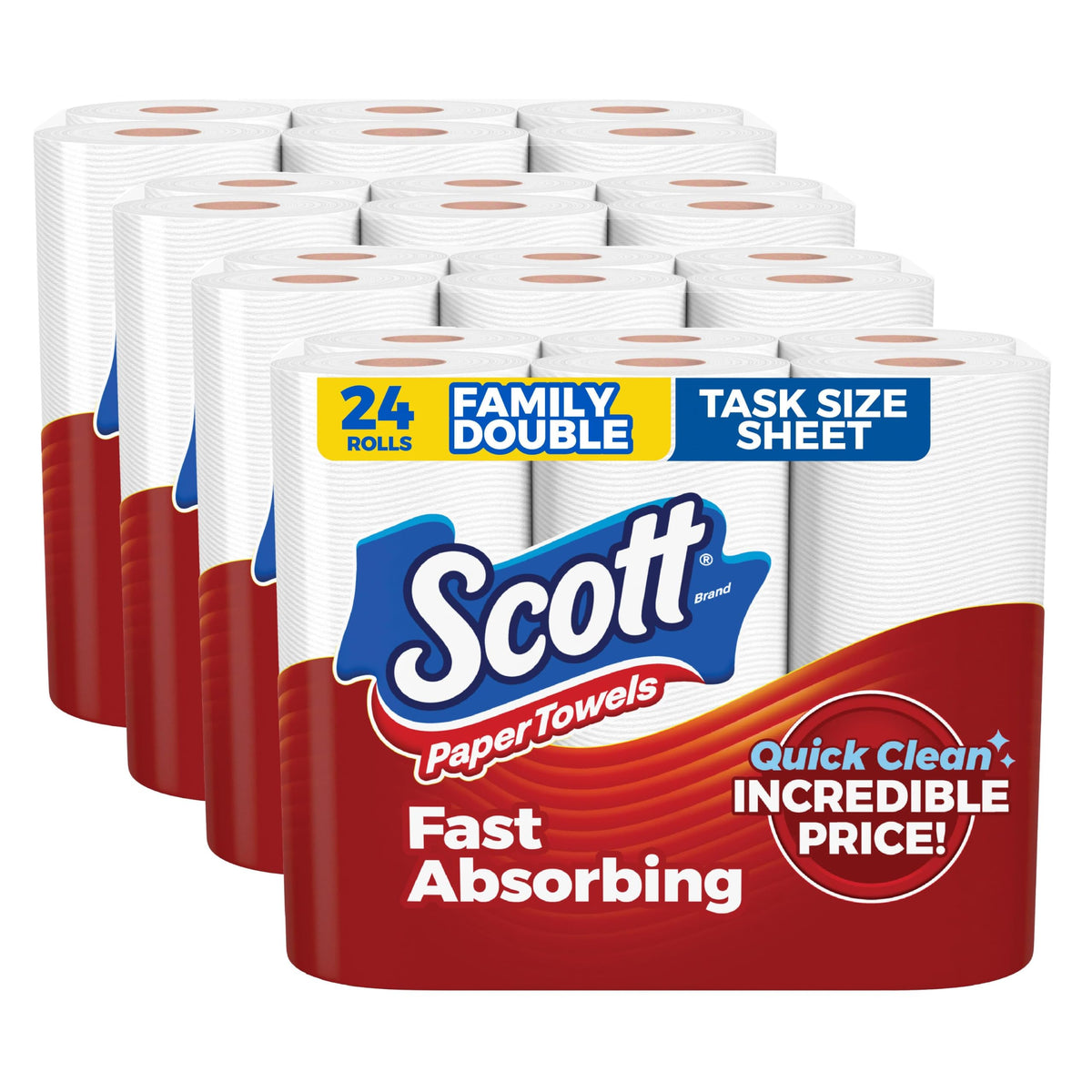 Scott Paper Towels, Choose-A-Sheet, 6 Double Rolls, 108 Sheets Per Roll