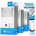 15+1 Packs Vacuum Bags for Travel with Rechargeable Pump, 3 Sizes Vacuum Seal Bags for Clothing, Compression Vacuum Travel Bags for Luggage, Vacuum Packing Bags for Closet Organization