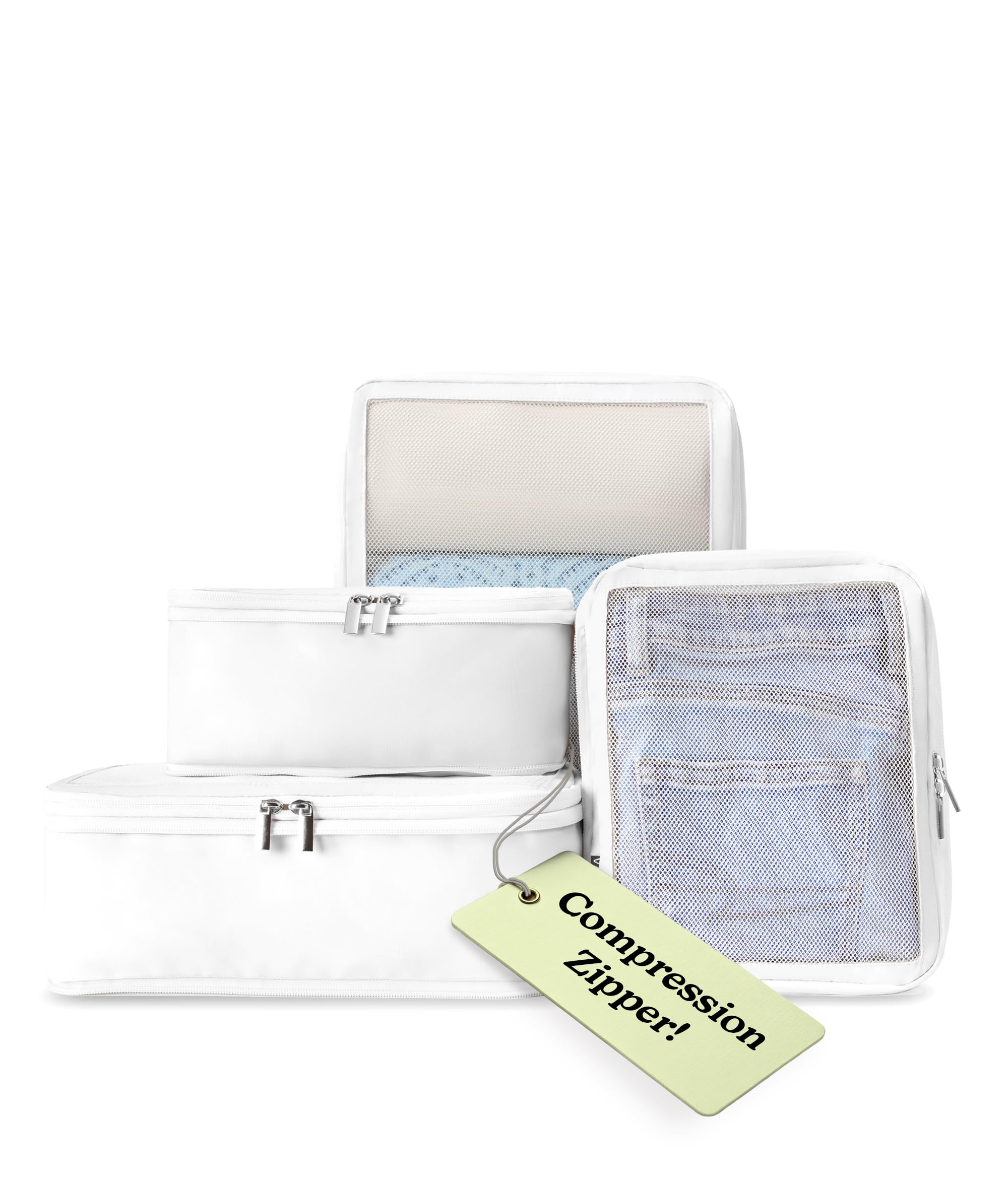 Vandel TSA-Friendly Packing Cubes for Carry On, Mesh Suitcase Organizer Bag | Professional Travel Organizer Bags for Women with Mesh Panel, Small Packing Cubes with Durable Zippers, Luggage Cube Set of 4