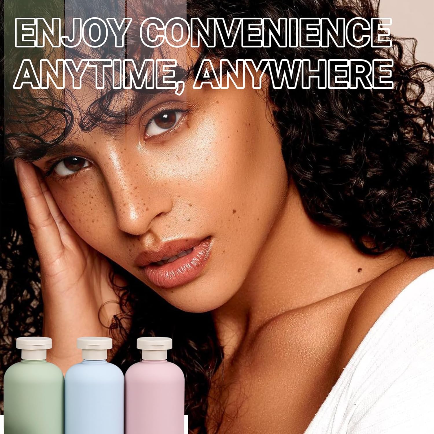ASEVAT Plastic Leak Proof Travel Bottles for Toiletries, TSA Approved Travel Size Containers, Squeeze Bottles Refillable for Shampoo, Lotion & Body Wash (Blue+Pink+Green, 8.8 oz)