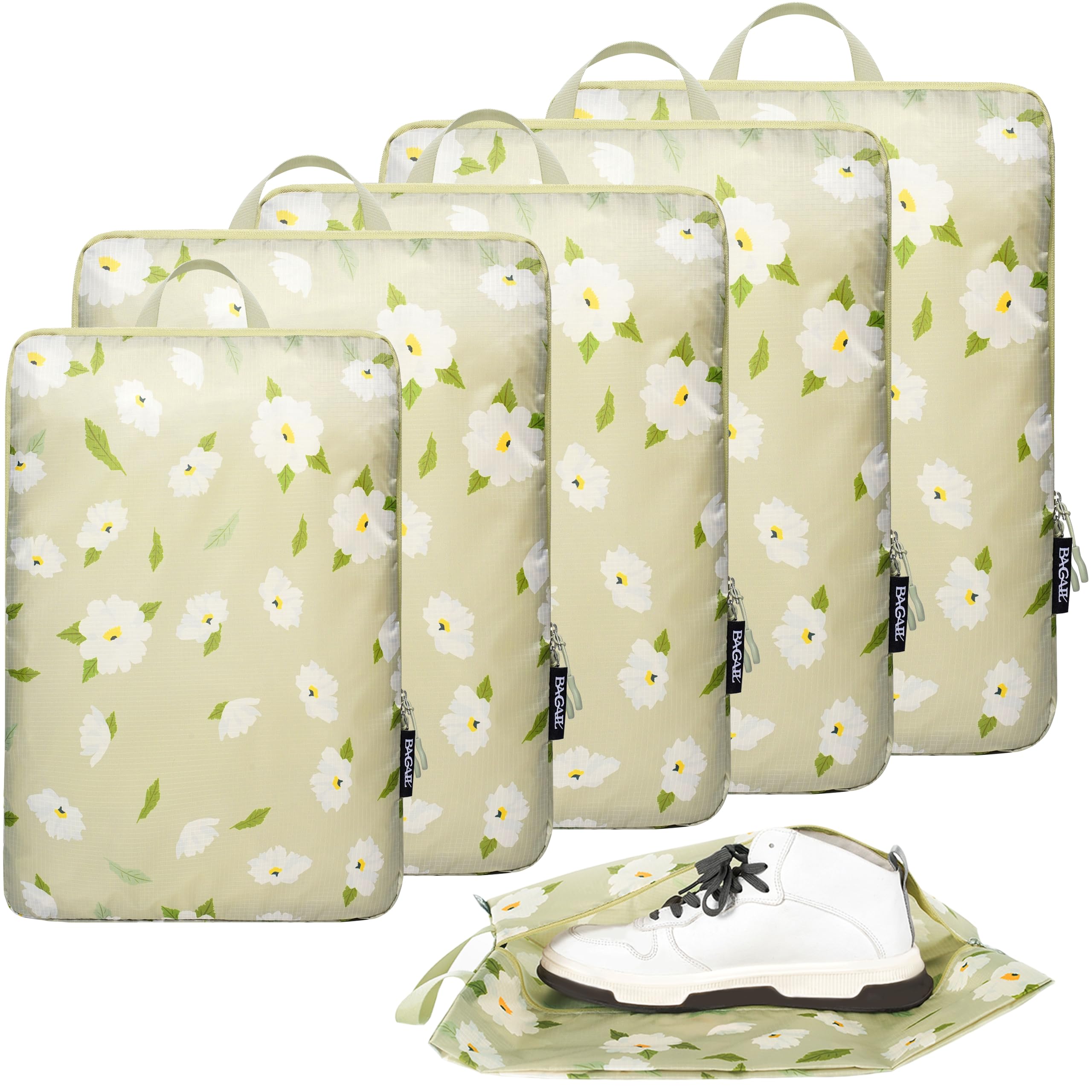 BAGAIL 6 Set Ultralight Compression Packing Cubes Packing Organizer for Travel Accessories Luggage Suitcase Backpack