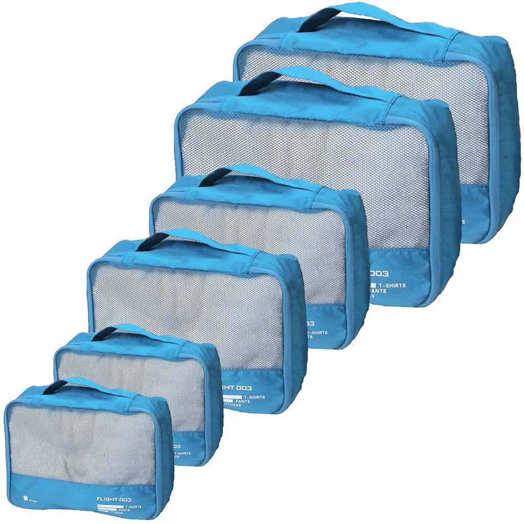 Packing Cubes Set Travel Luggage Organizers Suitcase Lightweight Accessories Black