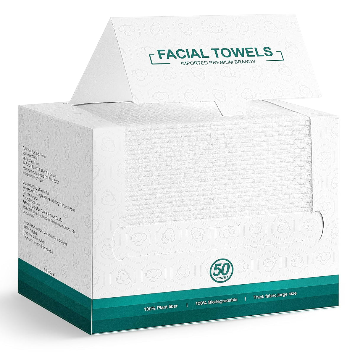 Face Towels,Facial Towels,Disposable Face Towel,10"x12"Face Cloths | Makeup Remover Face Towelettes Disposable,50 Count Disposable Face Cloths for All Skin Types,Ultra‑Soft Clean Face Towel