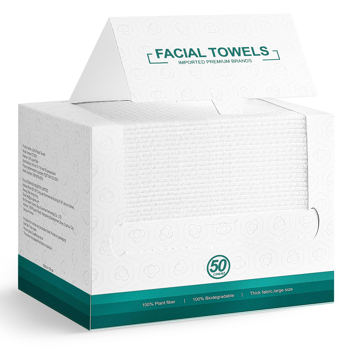 Face Towels,Facial Towels,Disposable Face Towel,10"x12"Face Cloths | Makeup Remover Face Towelettes Disposable,50 Count Disposable Face Cloths for All Skin Types,Ultra‑Soft Clean Face Towel