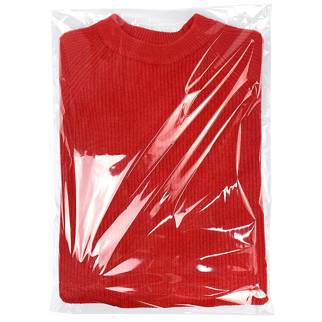Yotelab Clear Self Sealing Cellophane Bags for Shirts, 10x14 Inch, 100 Pcs | Clear Shirt Bags for Small Business, Thick Resealable Plastic Bags for Packaging Clothing and Products