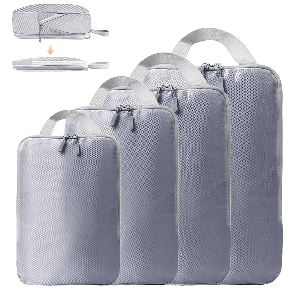 LANSKLBD 6/8 Set Packing Cubes for Suitcases Travel Luggage Packing Organizers,Travel Accessories Essentials Luggage Organizer with Shoe/Tioletry/Laundry Bag (Beige, 6 set)