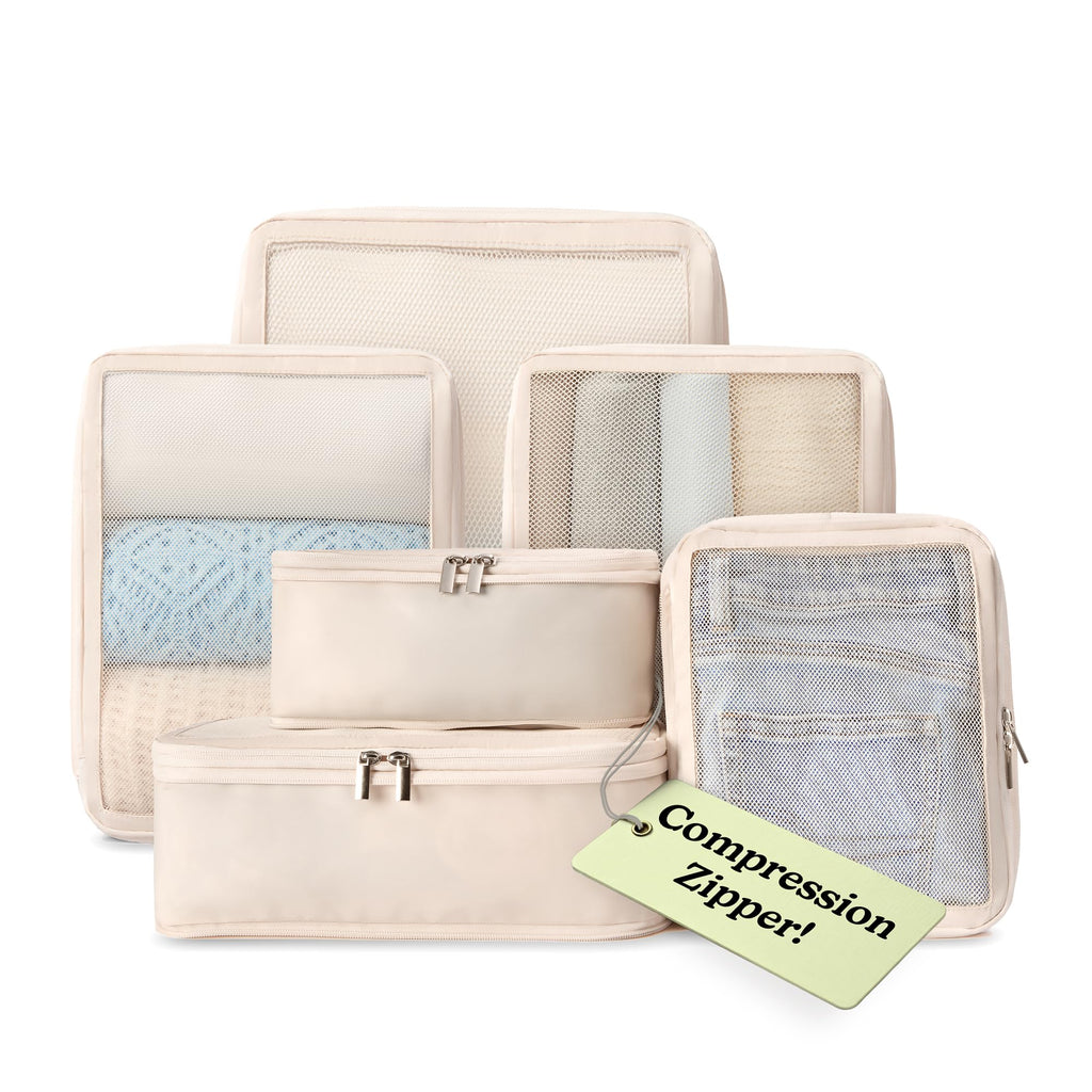 Vandel TSA-Friendly Packing Cubes for Carry On, Mesh Suitcase Organizer Bag | Professional Travel Organizer Bags for Women with Mesh Panel, Small Packing Cubes with Durable Zippers, Luggage Cube Set of 4