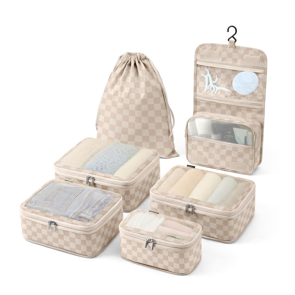 Vandel TSA-Friendly Packing Cubes for Carry On, Mesh Suitcase Organizer Bag | Professional Travel Organizer Bags for Women with Mesh Panel, Small Packing Cubes with Durable Zippers, Luggage Cube Set of 4