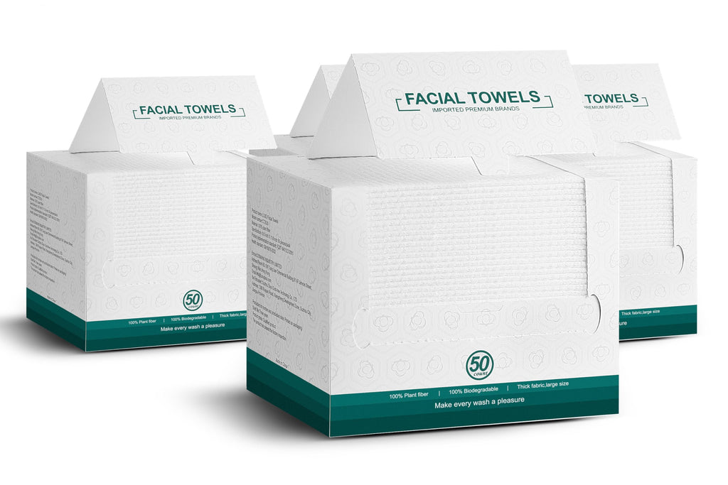 Face Towels,Facial Towels,Disposable Face Towel,10"x12"Face Cloths | Makeup Remover Face Towelettes Disposable,50 Count Disposable Face Cloths for All Skin Types,Ultra‑Soft Clean Face Towel
