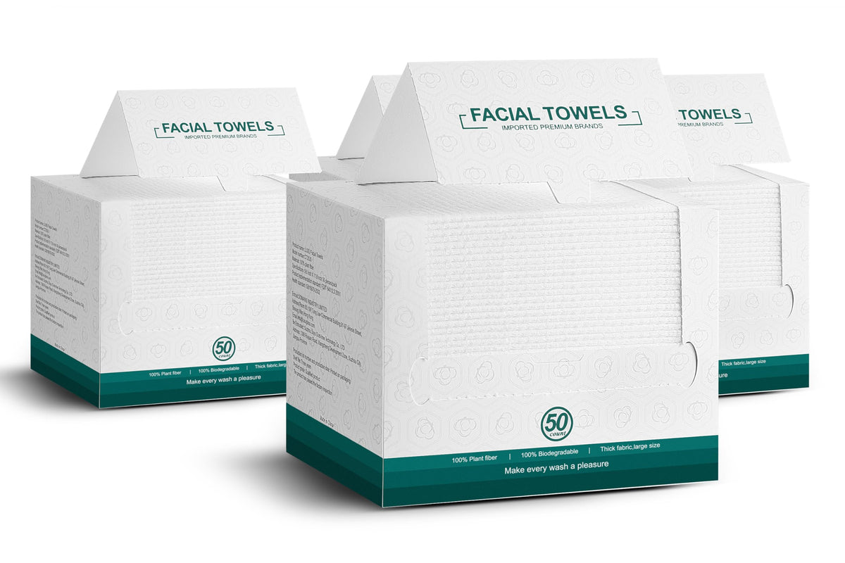 Face Towels,Facial Towels,Disposable Face Towel,10"x12"Face Cloths | Makeup Remover Face Towelettes Disposable,50 Count Disposable Face Cloths for All Skin Types,Ultra‑Soft Clean Face Towel
