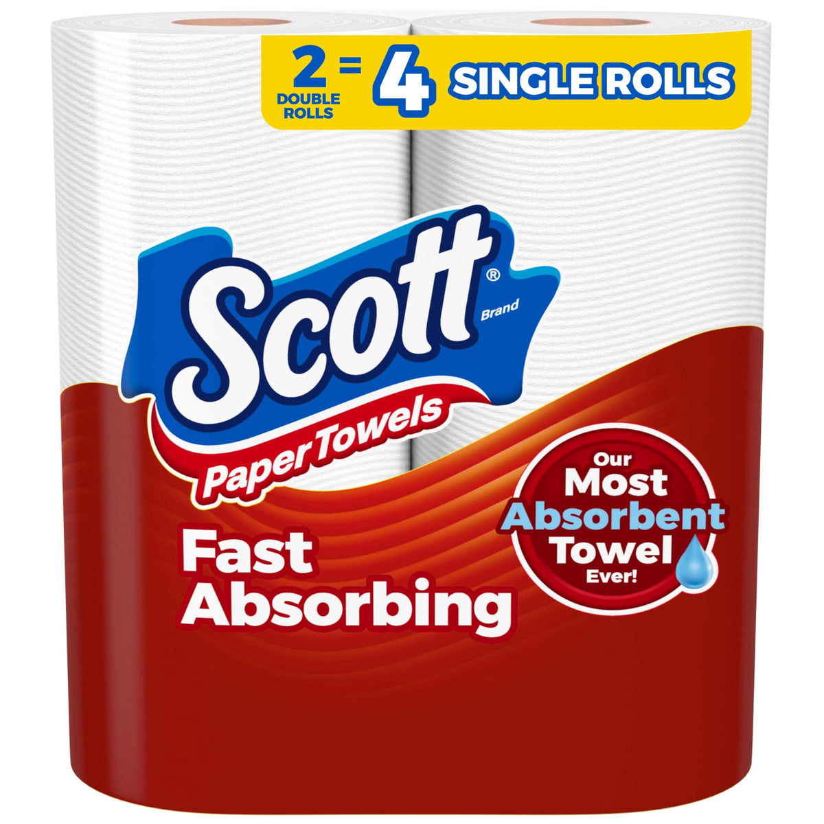 Scott Paper Towels, Choose-A-Sheet, 6 Double Rolls, 108 Sheets Per Roll