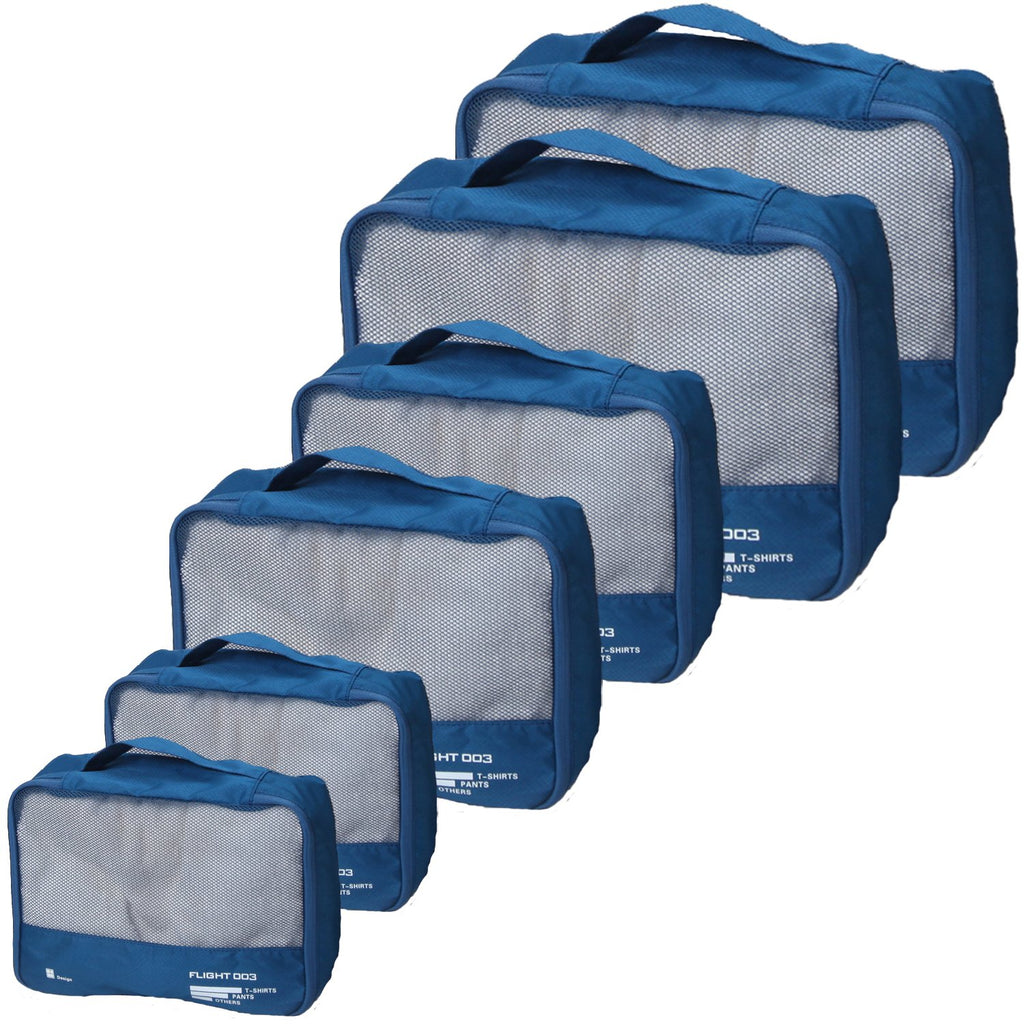 Packing Cubes Set Travel Luggage Organizers Suitcase Lightweight Accessories Black