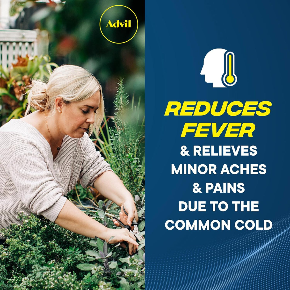 Advil Tablets, Ibuprofen 200mg, Pain Relief, 10 Count Vial | Relieves Headaches, Back Pain and Menstrual Pain, Reduces Fever, Travel Size Tablets, Fast Acting