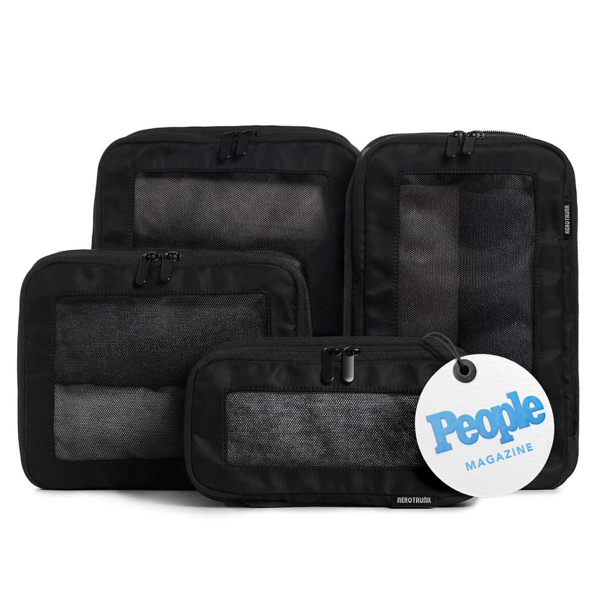 Compression Packing Cubes for Travel, 6-Pack, Beige | Solves overpacking, 6-Piece set fits most suitcases, 50% Space savings, Compression luggage organizer bags