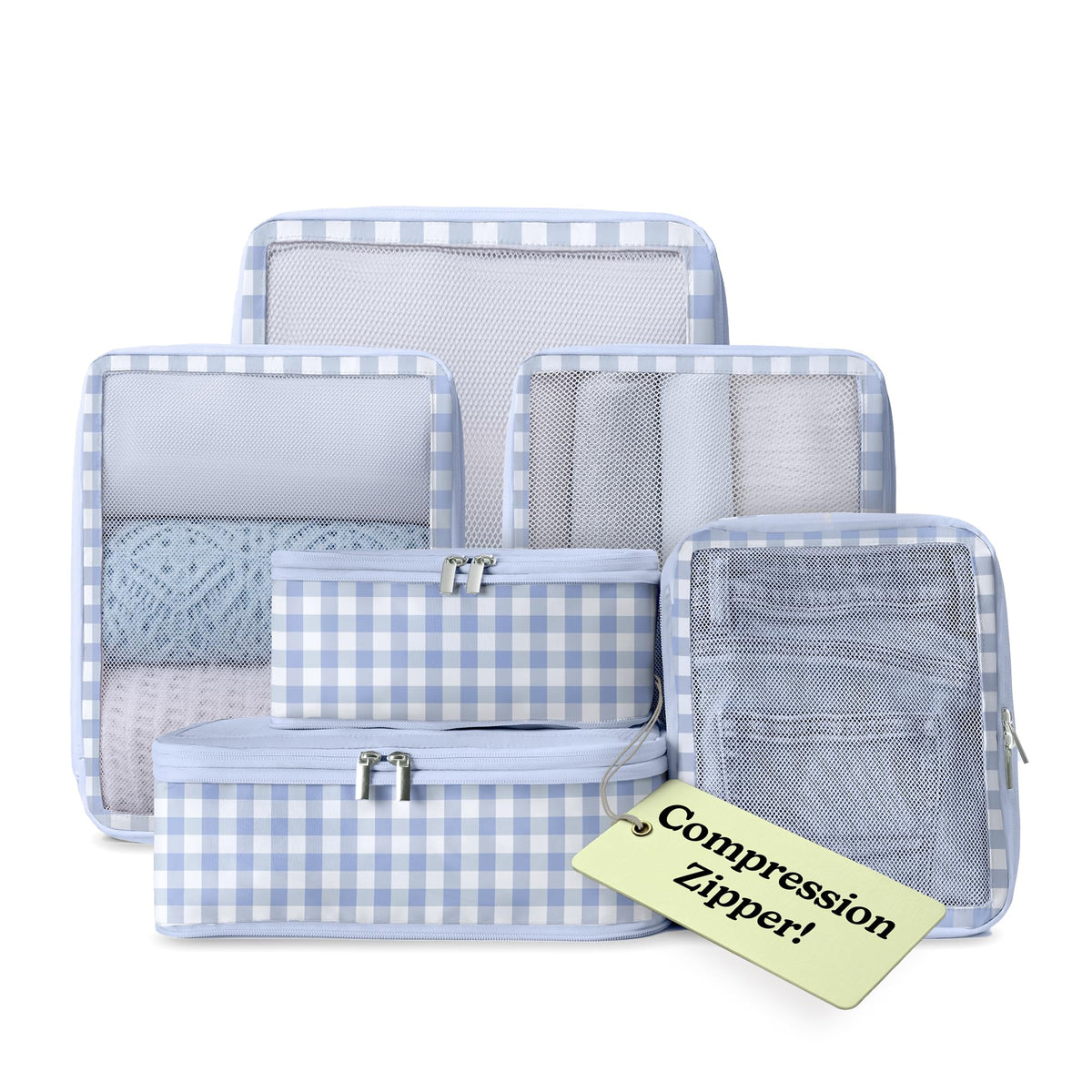 Vandel TSA-Friendly Packing Cubes for Carry On, Mesh Suitcase Organizer Bag | Professional Travel Organizer Bags for Women with Mesh Panel, Small Packing Cubes with Durable Zippers, Luggage Cube Set of 4