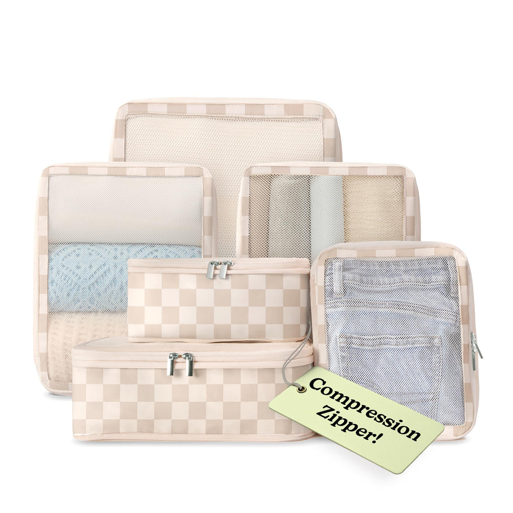 Vandel TSA-Friendly Packing Cubes for Carry On, Mesh Suitcase Organizer Bag | Professional Travel Organizer Bags for Women with Mesh Panel, Small Packing Cubes with Durable Zippers, Luggage Cube Set of 4
