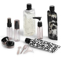 Kitsch 11 PCS Containers Travel Size Toiletries - Black & Ivory | Travel Essentials Kit for Shampoo, & More - TSA Approved Travel Bottles, Leak-Proof Refillable Travel Containers