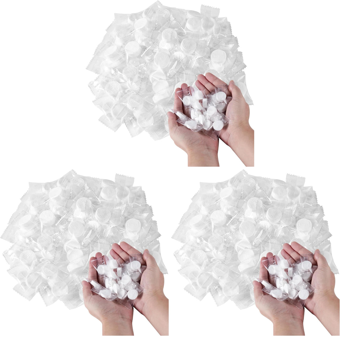 KISEER 200 Pieces Compressed Towels Portable Disposable Mini Compressed Coin Tissue Toilet Paper Tablets for Travel, Camping, Hiking, Sport, Beauty Salon, Hand Wipes