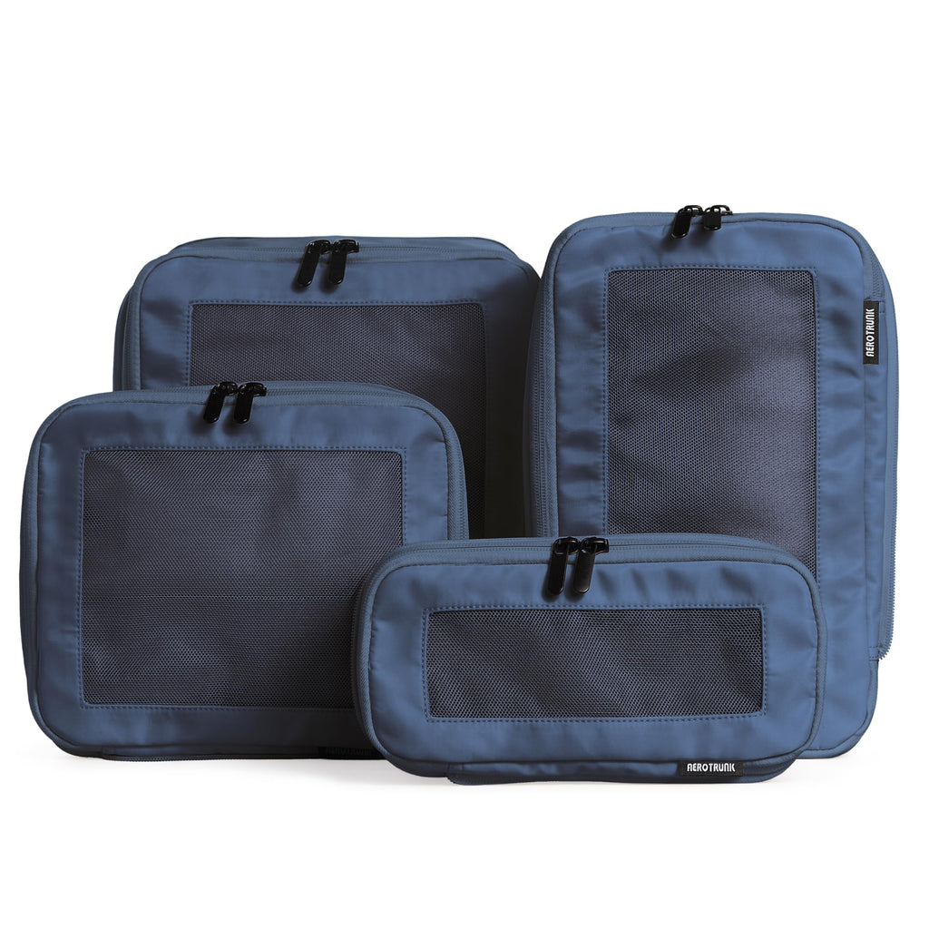 Compression Packing Cubes for Travel, 6-Pack, Beige | Solves overpacking, 6-Piece set fits most suitcases, 50% Space savings, Compression luggage organizer bags