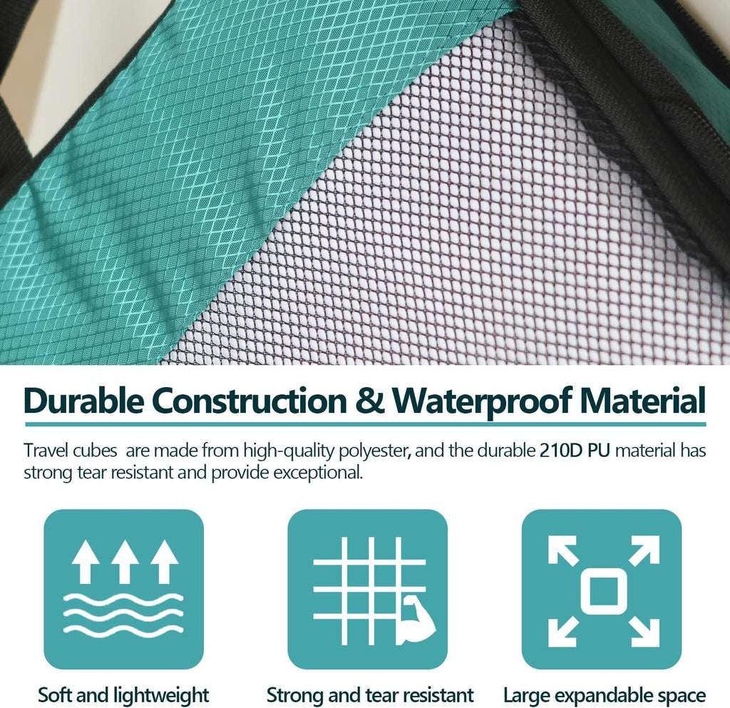 Compression Packing Cubes for Suitcases,5 Set Travel Essentials, Lightweight Luggage Organizer Bags, Travel Cubes for Carry on