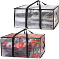 ClearSpace Heavy Duty Moving Bags - Water Resistant Storage Bags with Backpack Straps, Zippers and Handles - Large Moving Boxes for College Dorm, Travel, Closet Organization - 6 Pack, Clear | Heavy-duty moving bags with backpack straps, zippers, and handl